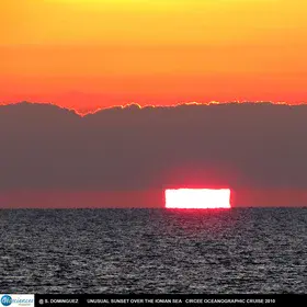 Amazing sunset over the Ionian Sea
