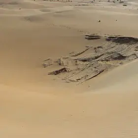 Sandstone in dune field