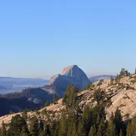 Scenic view of the Half Dome