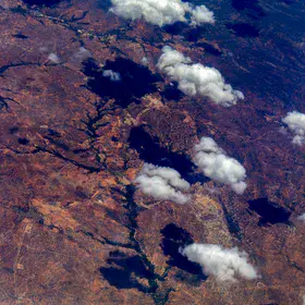 Patterns of Brazil from airplane