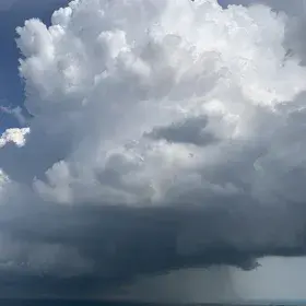 Deep cumulonimbus cloud and rainshaft in Istanbul Türkiye