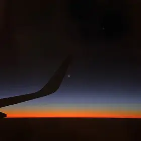Between Day and Night: A Skyward Moment